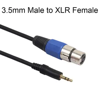 1 5m Stereo 3 5mm erkek XLR dişi ses kablosu mikrofon hoparlör mikser