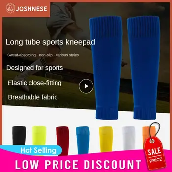 1 ADET 52.00 g Çocuk Buzağı Koruma Çorapları Aşağı Kaymayı Reddetti futbolcu çorapları spor çorapları Uzun Diz Polyester Futbol Buzağı
