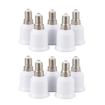10 Adet E14, E27 Adaptör Taban Vidası led ışık Ampul Ampul Soket Dönüştürücü, Beyaz