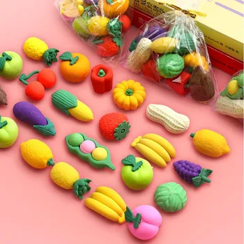 10 Stks/set Nieuwe Mode Gum Simulatie Voedsel Vegetablecake Tool Koekjes Gum Studie Rubber Speciale Kinderen Geschenken