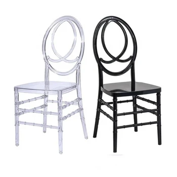 100 adet) Fabrika Fiyat Otel Düğün siyah sandalye altın sandalye Olay Plastik Şeffaf Kristal Berraklığında Phoenix Sandalyeler