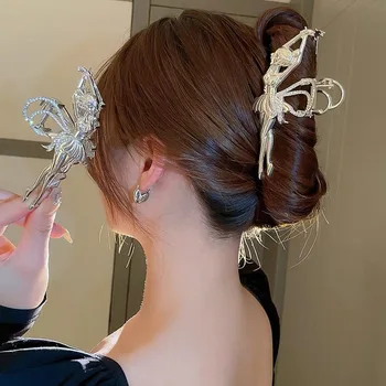 11.5 cm Dans Eden Kız Saç Pençe Yengeç Alaşım Kelepçe Altın Firkete Klip Kadınlar Bayanlar İçin Kore At Kuyruğu Saç Yengeç saç aksesuarları