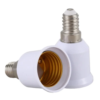 15 Adet E14, E27 Adaptör Taban Vidası led ışık Ampul Ampul Soket Dönüştürücü, Beyaz