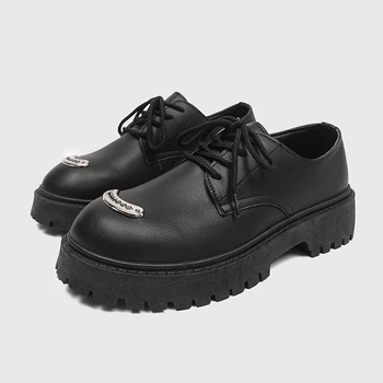 2023 Elbise Ayakkabı Klasik Resmi deri ayakkabı Erkekler için Ofis iş ayakkabısı Erkekler Oxfords Yuvarlak Ayak Patent Deri erkek resmi ayakkabı