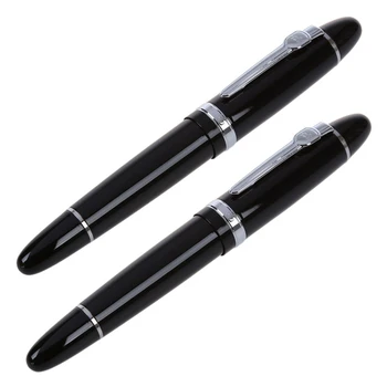 2X159 Siyah Ve Gümüş M Uç dolma kalem Kalın Hediyeler Süslemeleri ABD