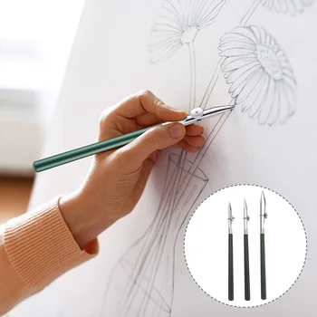 3 Adet SANAT İktidar Kalem Ayarlanabilir Çizgi Çizim Düz Çizgiler Çeşme Astar İnce Boya Kalemleri