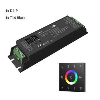 4 Kanal DMX512 ve RDM Dekoder Sabit Voltaj 12V 24V 48V RGBW RGBWW LED Şerit Denetleyici DMX512 4 bölge DMX Dokunmatik Panel Uzaktan