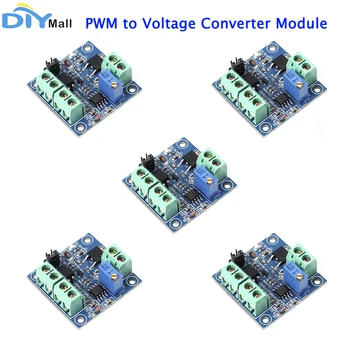5 Adet PWM gerilim dönüştürücü Modülü 0 %-100 %0-10V PLC MCU Dijital Analog Sinyal PWM Ayarlanabilir Dönüştürücü Güç Modülü
