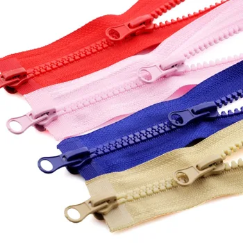 90cm İki Yönlü Tıknaz Zip Taşınabilir # 5 Plastik Diş fermuarlı ceket Uzun Fermuarlar Çift Kaymak Açık Uçlu Reçine Fermuar