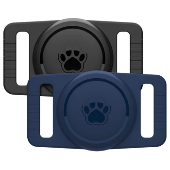 Airtag köpek tasması Tutucu, Silikon Airtag için Pet Yaka, Apple Hava Etiketi İçin Kedi ve Köpek, GPS İzci Kapağı, 2 Paket