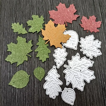 Akçaağaç Yaprakları Metal Kesme Ölür Stencil DIY Scrapbooking Albümü Kağıt Kartı Şablonu Kalıp Kabartma Zanaat Dekorasyon