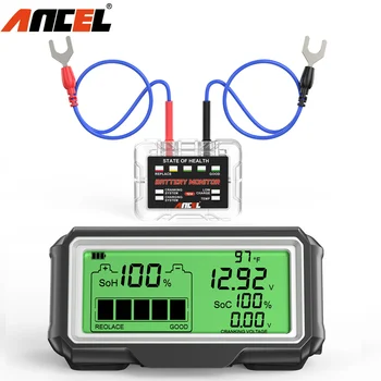 ANCEL BM200 PRO 12V pil test cihazı LED Monitör Ekran profesyonel pil Sağlık Analizörü SOH SOC Şarj Test Cihazı