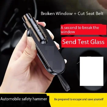 Araba cam kırıcı Emniyet Çekiç İlahi Aracı Araba Kurtarma Aracı Kırık Cam Çok fonksiyonlu Bir Saniye Pencere