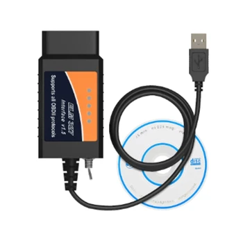 Araba Oto OBD2 Teşhis Aracı Elm 327 USB Çip Kod Okuyucu CAN / MS CAN F19A