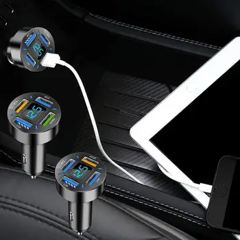 Araba şarjı 66W Hızlı Şarj 12V 4 Port USB çakmak adaptörü İçin QC3. 0 Araba İçin dijital fotoğraf makineleri Ve Tabletler Araba Aksesuarları