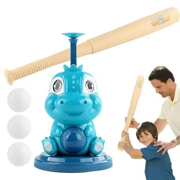 Beyzbol Toss Makinesi Mavi Karikatür Dinozor Şekilli Beyzbol Popper Eğlenceli Kapalı Açık Taşınabilir Beyzbol Makinesi Geliştirmek için