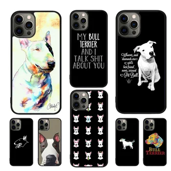 Bull Terrier Köpek Yavruları Komik Cep Telefonu Kılıfları iPhone 15 14 12 13 mini 11 Pro MAX XR XS apple 6 7 8 Artı SE2020