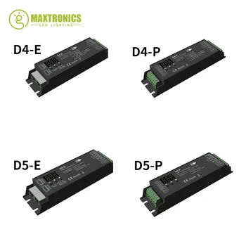 DC12-36V / 48 V D4-E D4-P 4 Kanal PWM DMX Dekoder D5-E D5-P 5CH DMX512 Denetleyici dijital ekran XLR3 RJ45 RGB RGB + CCT Bant
