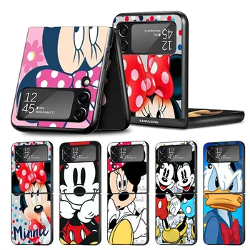 Disney Mickey Minnie Mouse Siyah Telefon samsung kılıfı Galaxy Z Flip 3 5G Z Flip 4 ZFlip3 ZFlip ZFlip4 Flip4 Kılıfları