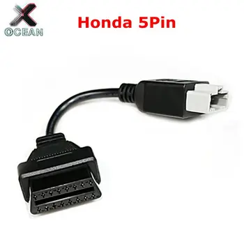 En çok satan Honda 5pin OBD1 Adaptörü 16pin OBD2 OBDII Honda 5 pin 16 pin dişi konnektör ücretsiz kargo