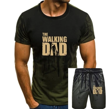 Erkek Yürüyüş Baba babalar Günü T Shirt Yürüyen Ölü Zombi Saf pamuklu giysiler Yuvarlak Boyun Tee Gömlek baskılı tişört