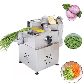 Ev Küçük sebze kesme makinesi Kantin Büfe Salatalık Meyve Dilimleme Makinesi Dolmalık Biber Küp Kesme Makinası