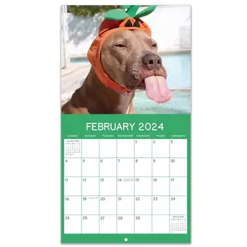 Eğlenceli Köpek Takvimi 2024 Köpekler Duvar Takvimi 2024 Komik Duvar Sanatı Mizah Hediye Takvimi Arkadaşlar Aile Komşular