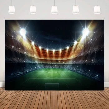 Futbol Sahası Arka Plan Fotoğrafçılık için Yenidoğan Atlet Doğum Günü Sanat Zemin Futbol Spor Stadyumu Fotoğraf Çekimi Süslemeleri