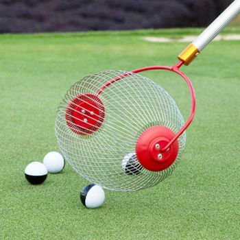 Golf topu seçici ücretsiz teleskopik 3-section topu kafes rulo bükmeden topları almak için