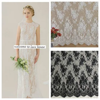 Güzel Romantik Kirpik Dantel Kumaş Uzunluğu 3 Metre Giyim düğün elbisesi Kumaş Aksesuarları