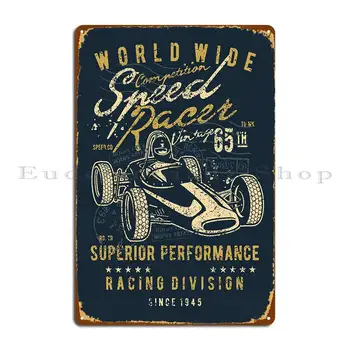Hız Racer Vintage Metal Plak Baskı Özelleştirmek Kulübü Bar duvar resmi Mutfak Tabela Posteri