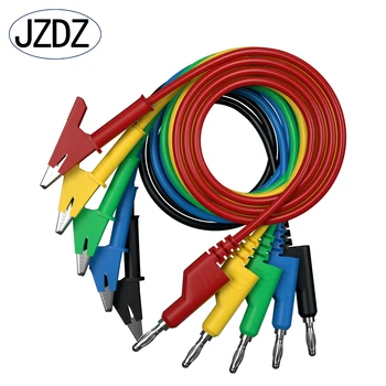 JZDZ 200CM 5 adet 4mm Muz Fiş Timsah Klip Multimetre Test Uçları Kablo hat teli Elektrik Test Araçları 70054-1