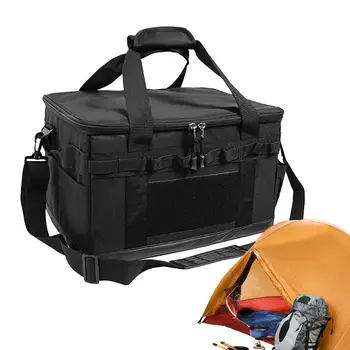 Kamp saklama çantası 30L 600D Oxford Kumaş Piknik Çantası Kamp Mutfak Çantası Spor silindir çanta Sırt Çantası Gövde Organizatör Aşınmaya Dayanıklı