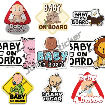 Karikatür Bebek Çıkartması Bebek Araba Çıkartmaları İspanyolca Bebe Bordo Sticker Çıkartmaları Aksesuarları Çıkartmalar Telefon Su Geçirmez