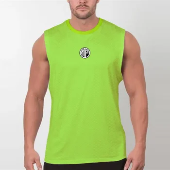 Kas Çocuklar Spor Kolsuz Egzersiz Vücut Geliştirme Spor Tankı Üstleri Erkek Koşu Yaz Örgü Nefes Hızlı Kuru Ultra ince tişört