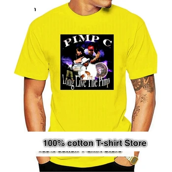 Komik Erkek T Shirt Beyaz T Shirt Tişörtleri Siyah Tee Vintage Inspired Pimp C Rap Tee Hip Hop Adam Kısa Kollu Pamuklu T Shirt Siyah