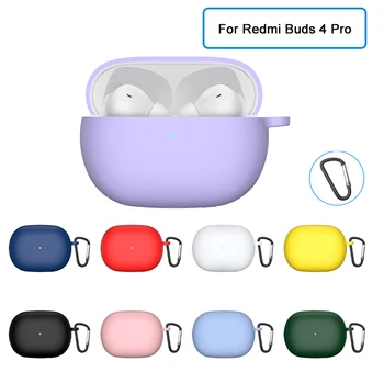 Kulaklık kutusu Xiaomi Redmi için Tomurcukları 4 Pro Kablosuz Kabuk Kulaklık 4pro Korumak Kulaklık Redmy Buds4 Pro Silikon Kapak