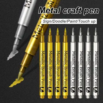 Kullanışlı İmza Kalem Rahat Kavrama işaretleyici kalem Yazma Akıcı Araba Jant Lastik Metalik Grafiti Boyama Kalem DIY