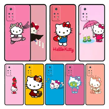 Kılıf Xiaomi Redmi için Not 11T 11S 11 10 8 Pro 9 9S 9T 8T mi 10 8 9A 9C 10C K40 K50 Magicdi Süpürge Yapmak Bale Hello Kitty