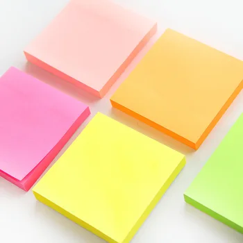Macaron Renk Boş Kağıt Memo Pedleri Kendinden Yapışkanlı Taşınabilir Yapışkan not defteri Sticker Kırtasiye Okul Ofis Malzemeleri