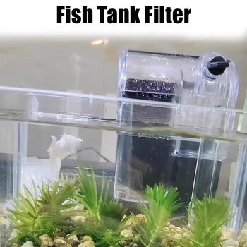 Mini balık Tankı Filtresi Harici Asmak Filtre Su Pompaları Oksijen Dalgıç su arıtıcısı Akvaryum balık tankı için