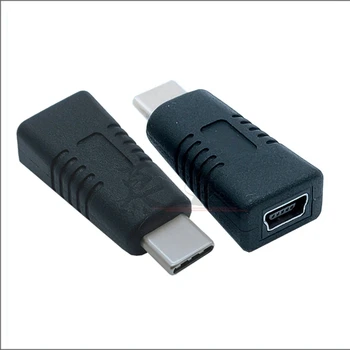 Mini / Mikro USB adaptör dişi A tipi C erkek, veri kablosu şarj adaptörü dişi A tipi T / V8