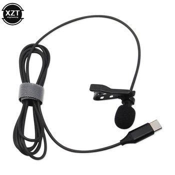 Mini Mikrofon USB C Mikrofon Tipi C Mikrofon Yaka clip-on Kondenser Ses Kayıt İçin P20 P30 Xiaomi Samsung Android Telefon