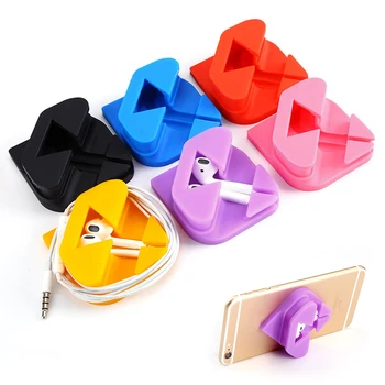 Mini Taşınabilir Kulaklık saklama çantası Cep telefon standı Kulaklık Aksesuarları kulaklık Taşıma Çantası telefon tutucu braketi