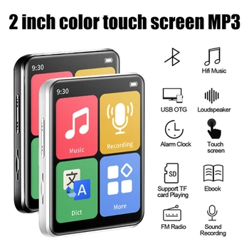 Mini Taşınabilir MP3 Çalar Bluetooth Küçük Müzik oyuncu dokunmatik ekranı Walkman Spor Müzik Çalar Dahili 32G Kart