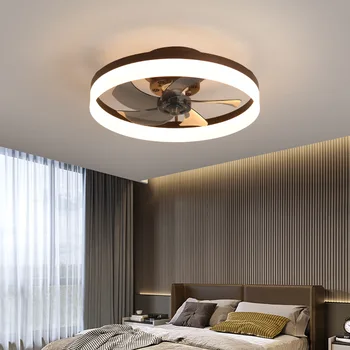 Modern LED tavan ışık hayranları İle yatak odası lambası Oturma Odası Ev Dekoratif Lambalar Havalandırmalı Sessiz Uzaktan Kumanda İle