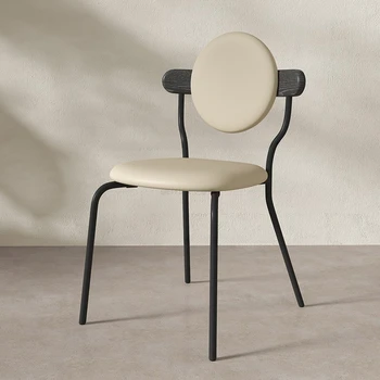 Modern Sandalyeler Mutfak Yaratıcı Arkalığı yemek sandalyeleri Yüksek Elastik Sünger Restoran Sandalye Deri Oturma Mobilya Ev