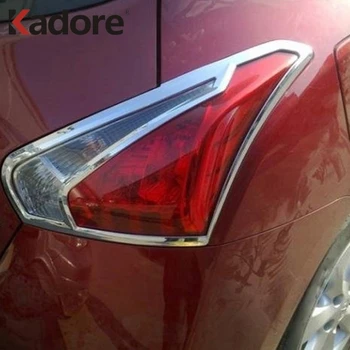 Nissan Tiida 2011 için 2012 2013 2014 ABS Krom Arka Arka İşık Lambası Kapak Trim Kuyruk İşık Sticker Çerçeve Kapakları