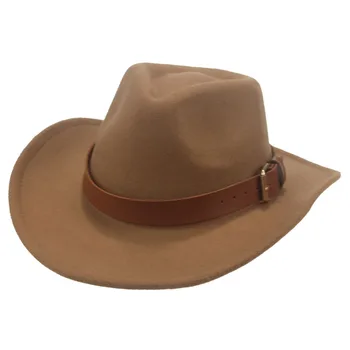 panama kadın şapka geniş ağız batı kovboy bandı fötr şapkalar erkekler şapkalar kahve siyah rahat kadın keçe şapkalar lüks kadın panama şapkası