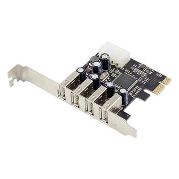 PCI-E 4 Port USB 2.0 Dönüştürücü Kartı PCIE USB2. 0 Adaptör Kartı MCS9990 Yonga Seti Çalışırken Değiştirmeyi Sağlar